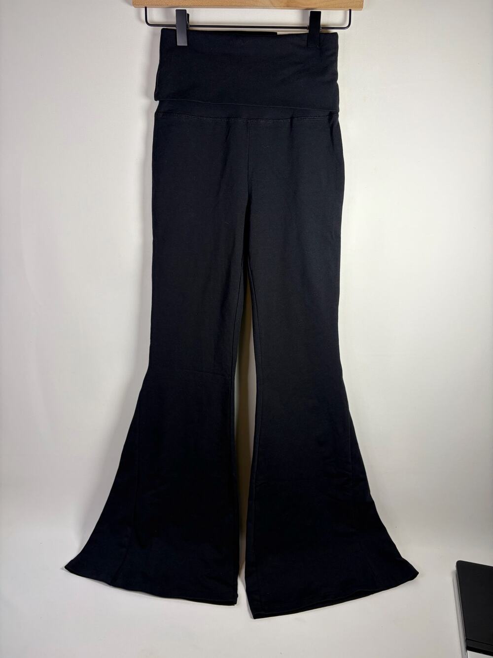 Offline by Aerie Foldover High Rise Flare Pants Flare Leggings Black NEW Size XS